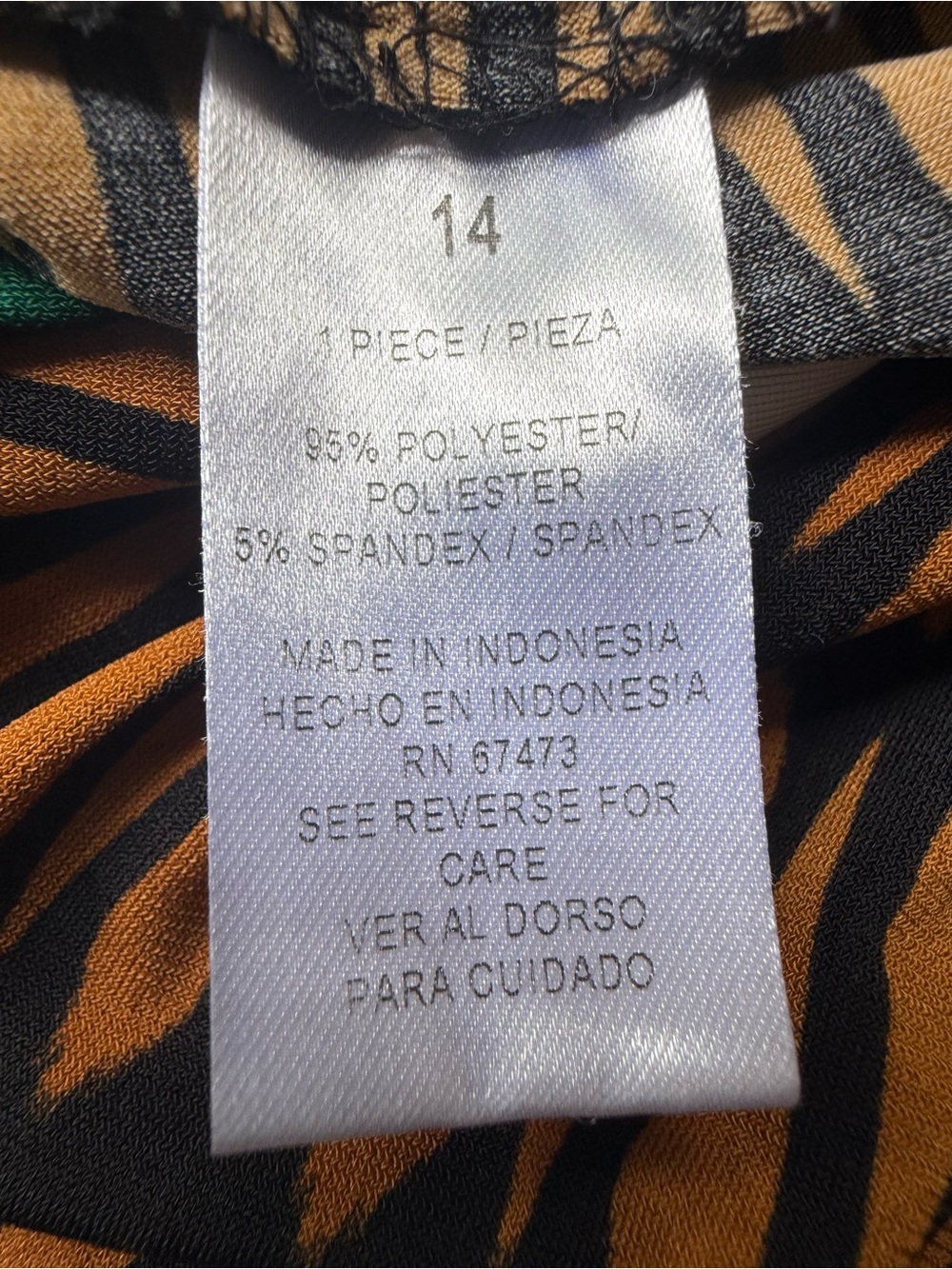 Julian Taylor Fit & Flare Dress Black Geometric Teal, Rust Cream, Size 14 - Picture 8 of 11